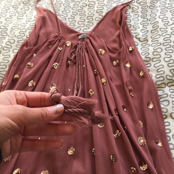 Wishlist Apparel Polka Dot Sequin Dress Sz M - Picture 3 of 8